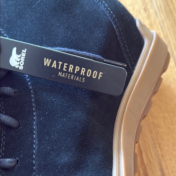 Sorel sz 9.5 Evie II Lace up  Bootie Black suede boot NWOT new condition - Picture 7 of 16